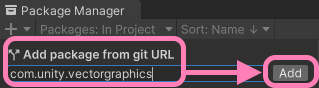 Unity2022 Package Managerで git URLからパッケージを追加します。