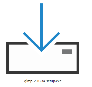 GIMP 2.10.34 のインストーラのアイコン