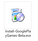 Google Play Games BETA のインストーラーがダウンロードされました.