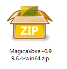 MagicaVoxel zip ファイルをダウンロードしました.