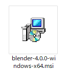 blender4 インストーラをダウンロードして実行します.