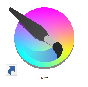Krita インストール後に作成されたデスクトップアイコン