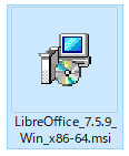 LibreOffice インストールウィザードのアイコン。