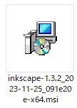 Inkscape1.3.2 インストーラのファイル..