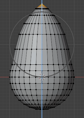 Blender4 UV球体の１点を伸ばしたプロポーショナル編集の例_ルート