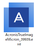 AcronisTrueImageMicron インストーラのファイルアイコン