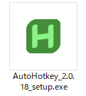 AutoHotKey インストーラのファイル