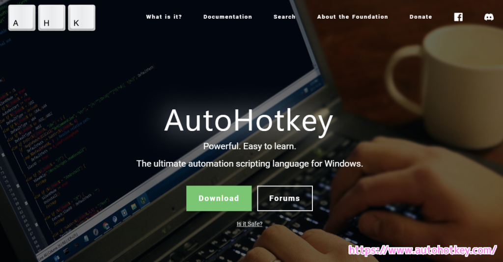 AutoHotKey 公式サイトの一部20240706