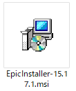 EpicGames アプリのインストーラアイコン