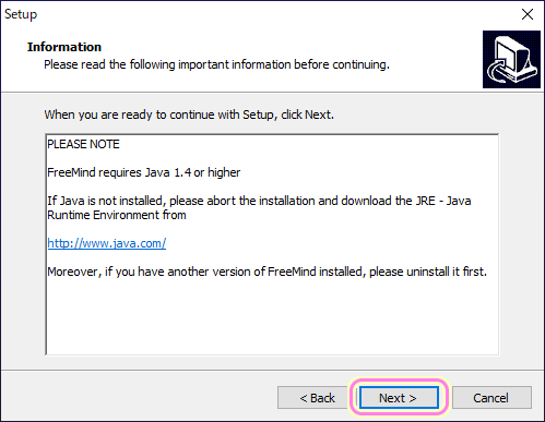 FreeMind(OracleJDK)を含めないインストール６