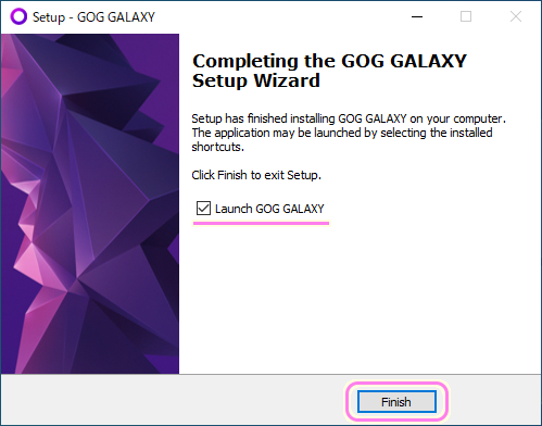 GOG GALAXY アプリのインストール７