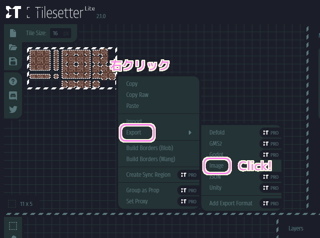 TileSetter １つのタイル画像からオートタイルを作る６