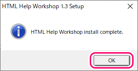 ChmCompiler(HTML Help Workshop1.3) のインストール６