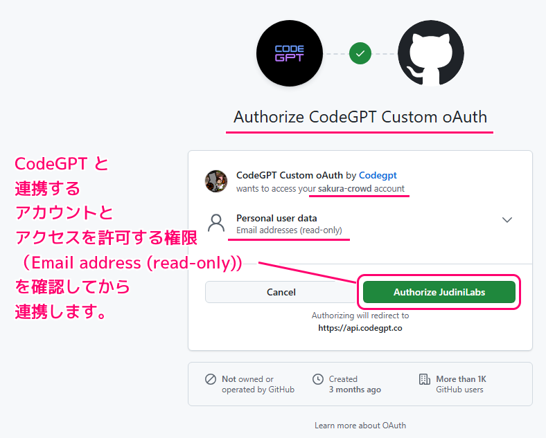 CodeGPT アカウントの作成とログイン５