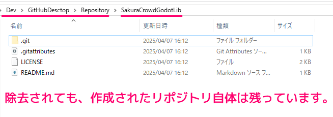 GitHubDesktop リポジトリの新規作成と除去8
