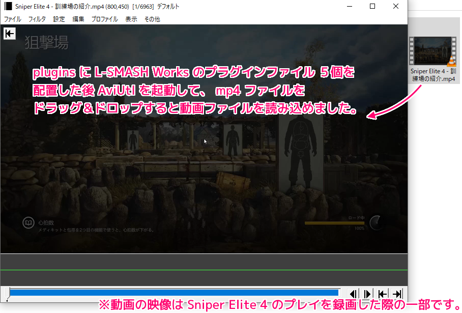 AviUtl mp4 ファイルなどを読み込める L-SMASH Works プラグインの導入7