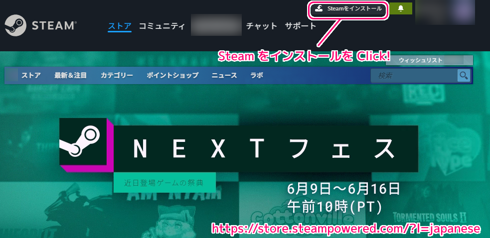 Steamの導入