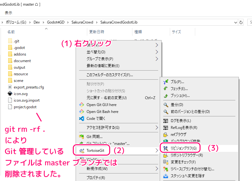 コミット済みの既存リポジトリで Git Flow のブランチモデルに変更4