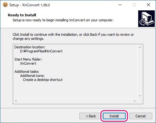XnConvert ダウンロードとインストール12