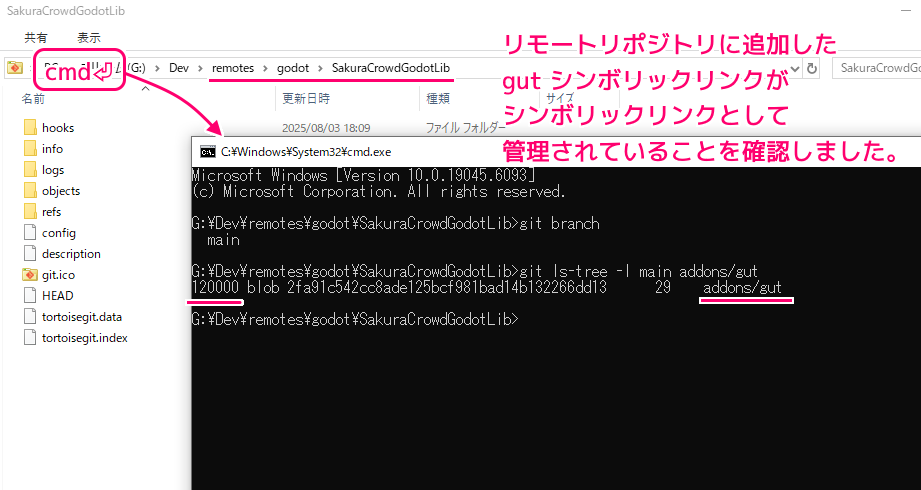 Git リモートリポジトリのシンボリックリンクをチェックアウト2
