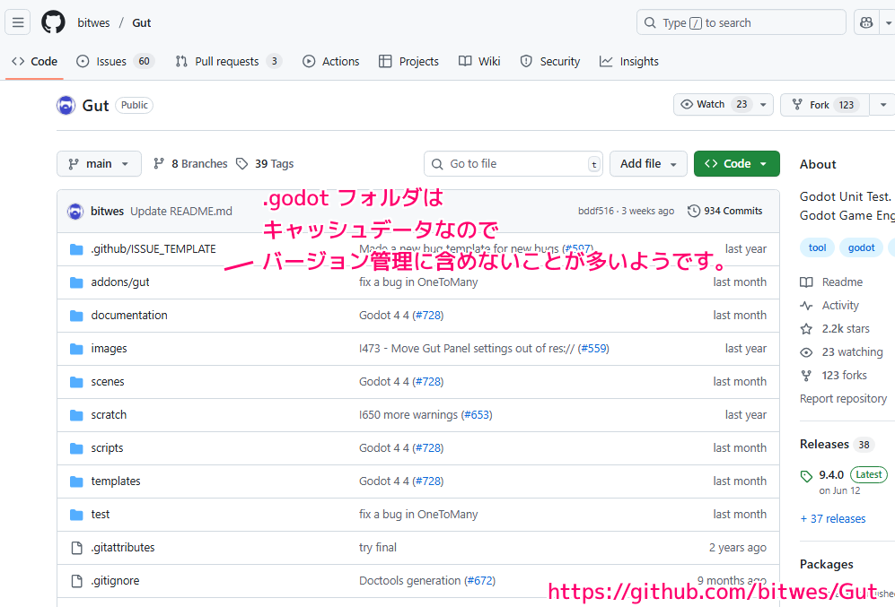 Godot4 .godot を含まないプロジェクトを起動した際のエラーと対処例16