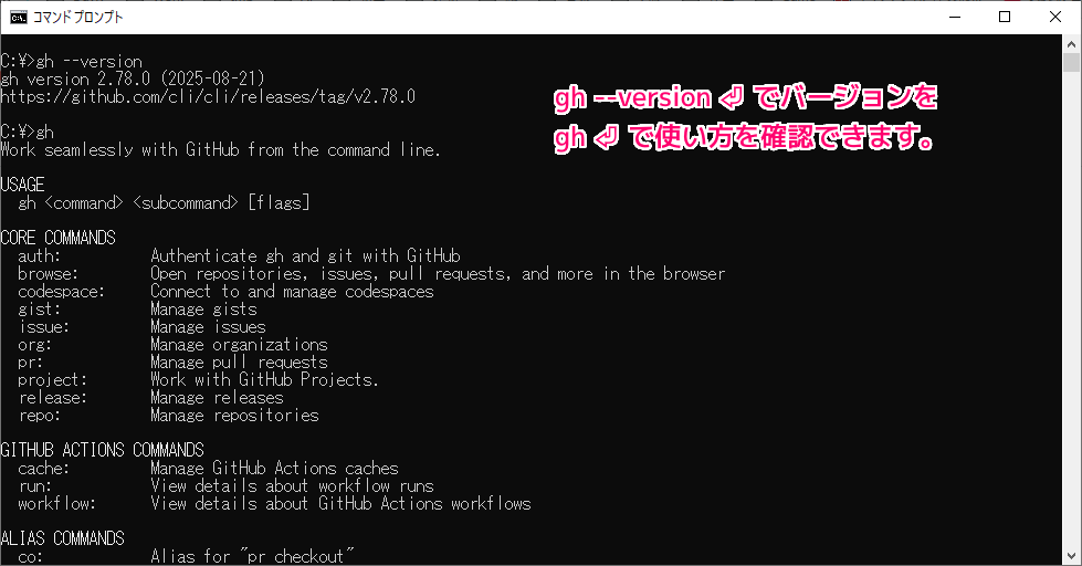GitHub をコマンドラインで操作できる GitHub CLI の導入10