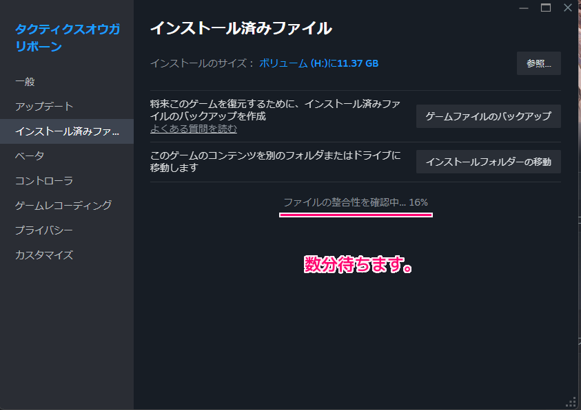Steam版タクティクスオウガリボーンの起動失敗の対処例3